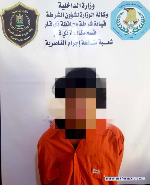 مكافحة اجرام ذي قار تلقي القبض على متهم بسرقة حقائب نسائية وسط الناصرية .